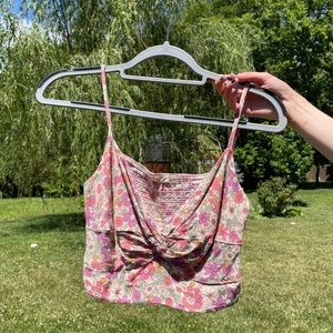 Floral crop top, size small, brand rewind.